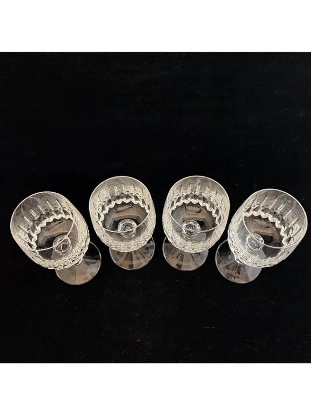 Nachtmann Germany Cut Crystal Wine Goblets Set of 4 6.25